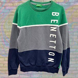 Vintage United Colors of Benetton Colorblock Sweatshirt Size Medium